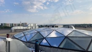 lucrare montaj folie solara Silver 20 de exterior cupole buzau chrome 285 XC