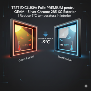 infografic test folie geamuri Chrome 285 XC de exterior